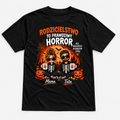 Rodzicielstwo to Horror, czarna koszulka, nadruk z przodu